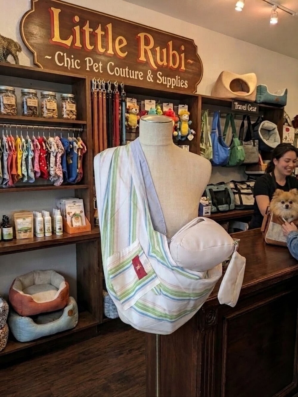 new Little Rubi Pet Sling Carrier for small pets dog, cat, bunny